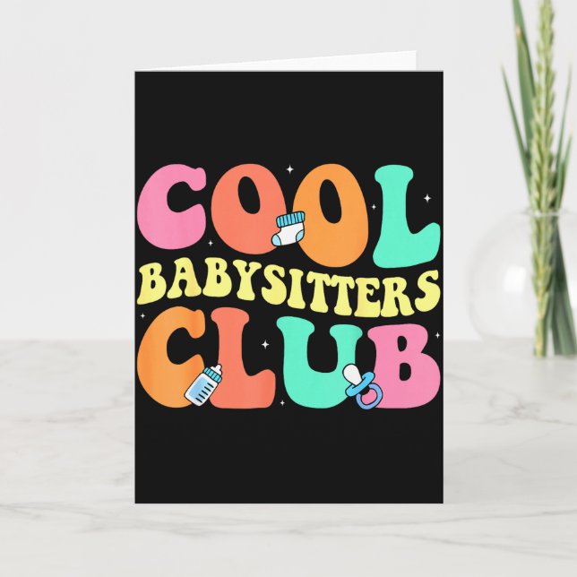 Tarjeta Cool Babysitters Club - Diseño Groovy Canguro C (Anverso)