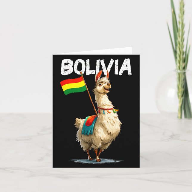 Tarjeta Cool Bolivian Llama Costume For Bolivia Lovers  (Anverso)