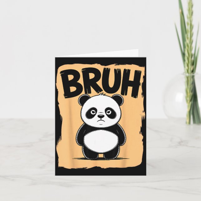 Tarjeta Cool Bruh Panda Men Women Kids Teens Funny Bruh Pa (Anverso)