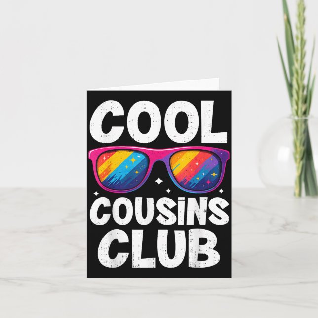 Tarjeta Cool Cousins Club Family Matching Funny Cousin Squ (Anverso)