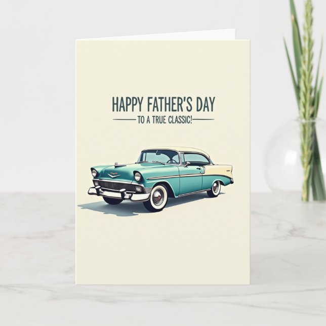 Tarjeta Cool Dad Coupe Fathers Day Card (Anverso)