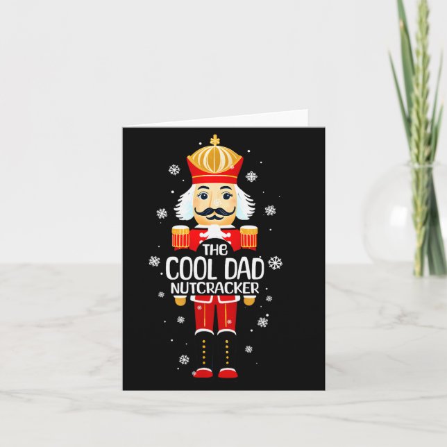 Tarjeta Cool Dad Nutcracker Funny Christmas Family Matchin (Anverso)