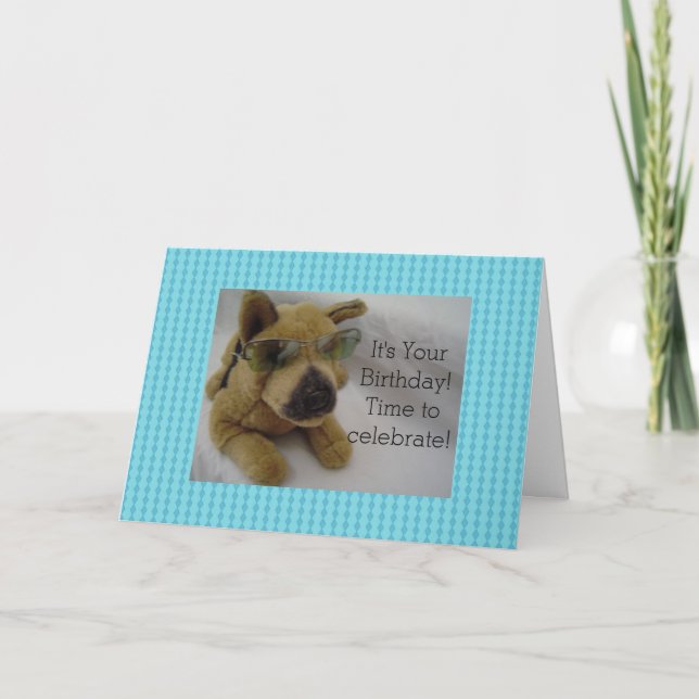 Tarjeta Cool Dog, ¡Es tu Cumpleaños! (Anverso)