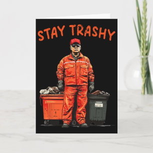 Tarjeta Cool Donald Trump Garge Quédate Divertido Basura M
