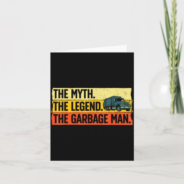 Tarjeta Cool Garbage Man Art For Men Dad Father Garbage Du (Anverso)