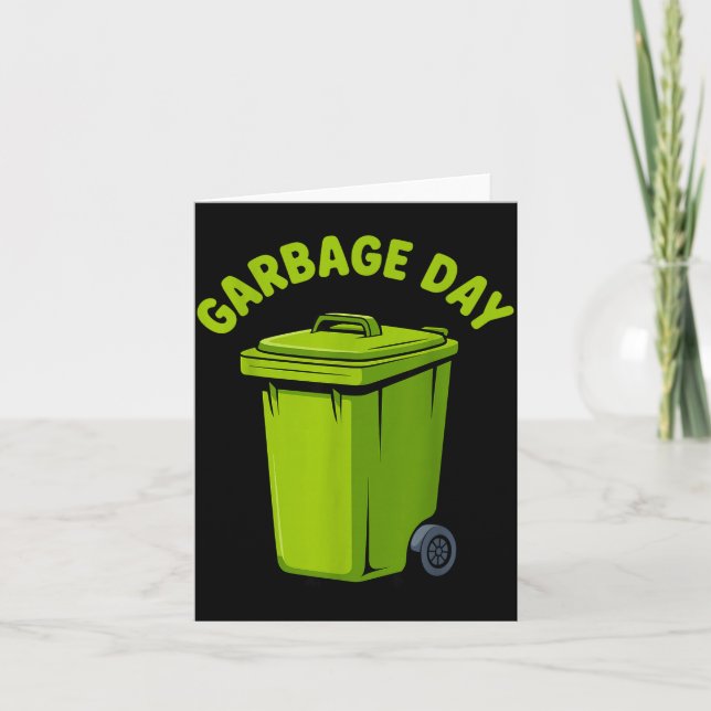 Tarjeta Cool Garbage Truck Art For Men Women Kids Garbage  (Anverso)