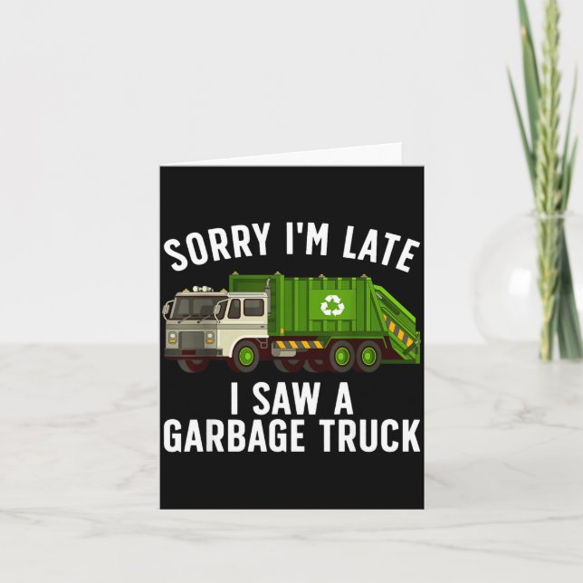 Tarjeta Cool Garbage Truck Art For Men Women Kids Garbage  (Anverso)