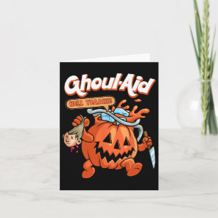 Tarjeta Cool Ghoul Aid Funny Ghoul Calabaza Cute Meme Hall