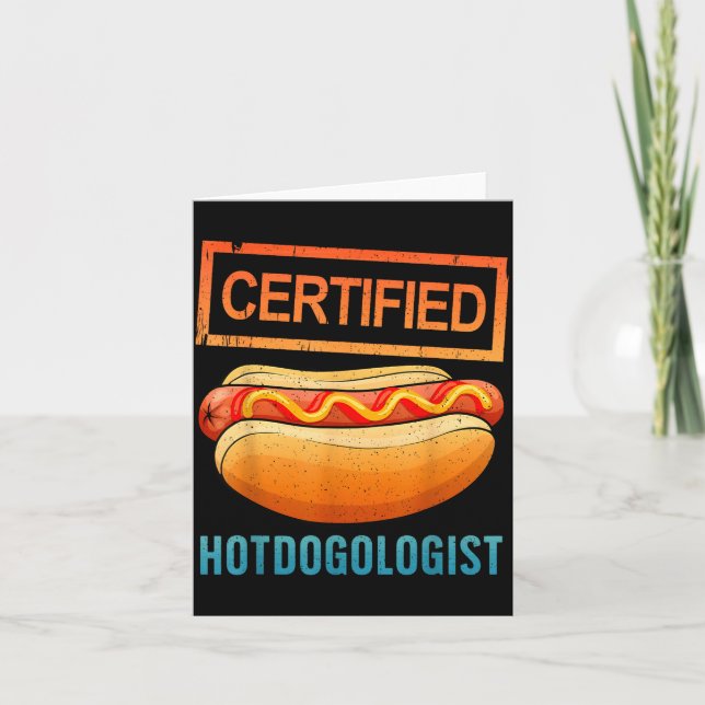 Tarjeta Cool Hotdog Outfit For Men Women Adult Hotdog Hot  (Anverso)