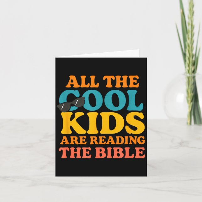 Tarjeta Cool Kids Are Reading The Bible  (Anverso)