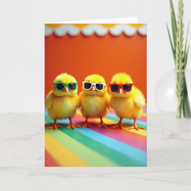 Tarjeta Cool Little Bird Sunglasses Card (Anverso)