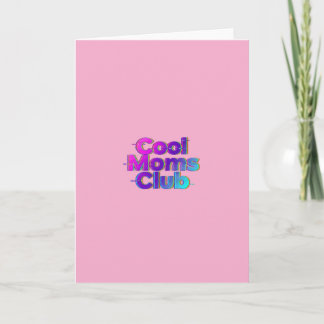 Tarjeta Cool Moms Club Neon Glitch Retro Mother's Day Card