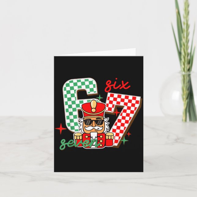 Tarjeta Cool Nutcracker Christmas 67 Six Seven Gen Alpha S (Anverso)