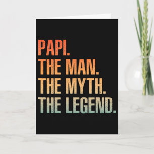 Tarjeta Cool Papi para hombres Papá Abuelo Hombre Mito Ley