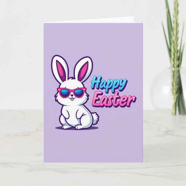 Tarjeta Cool Rabbit Happy Easter Card (Anverso)