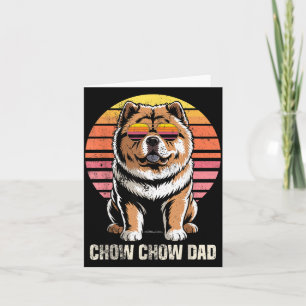 Tarjeta Cool Retro Chow Chow Papá Divertido Dueño de Perro