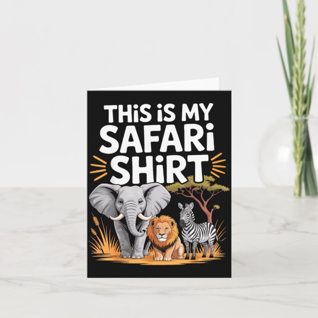 Tarjeta Cool Safari Costume For Men Women Adult Africa Saf (Anverso)