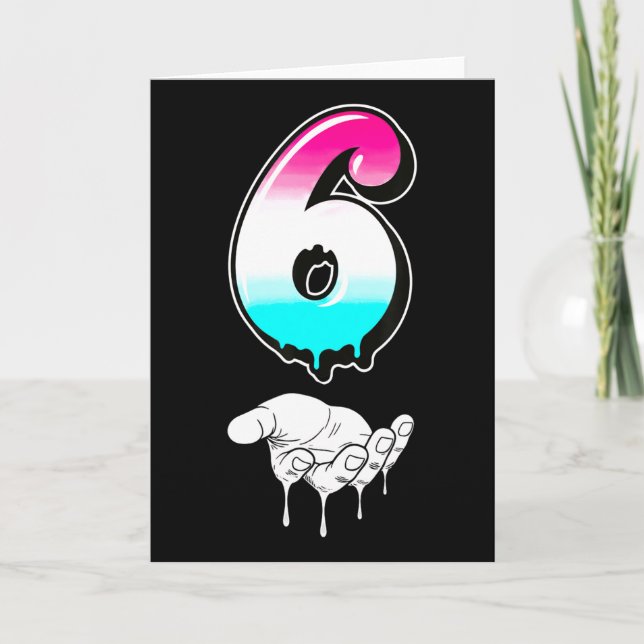 Tarjeta Cool Six Seven 6 7 Meme Gen Alpha jerga Costume Ma (Anverso)