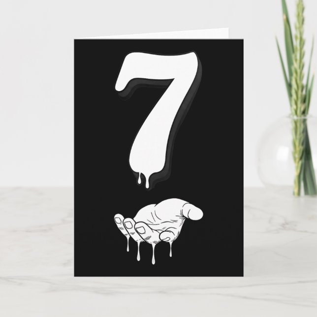 Tarjeta Cool Six Seven 6 7 Meme Gen Alpha Slang Disfraz Ma (Anverso)