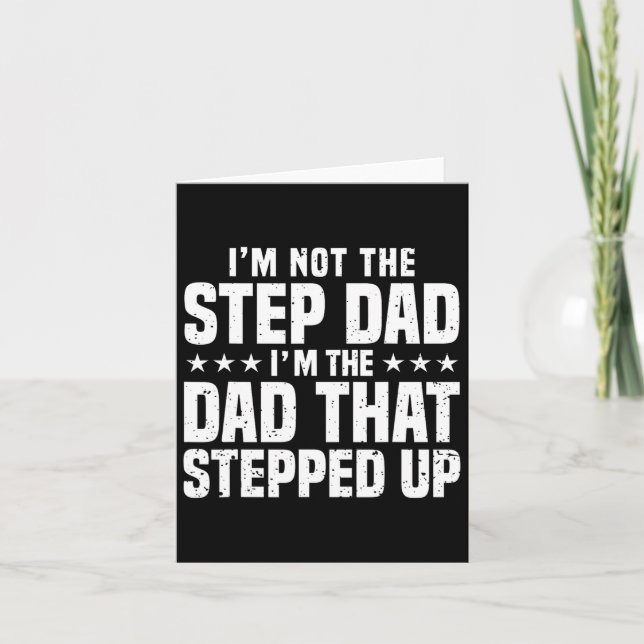 Tarjeta Cool Step Up Dad para hombres padre del mundo#39;s (Anverso)