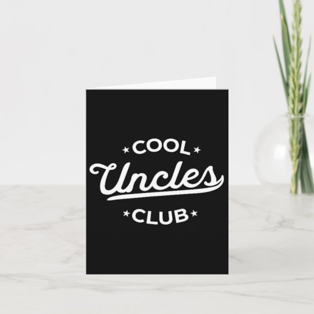 Tarjeta Cool Uncles Club Mejor Tío Jamás Chistoso Bolsillo (Anverso)