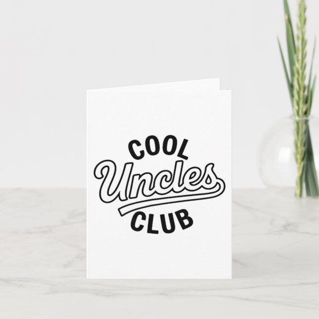 Tarjeta Cool Uncles Club Uncle Ever Funny Cket Fathers Day (Anverso)
