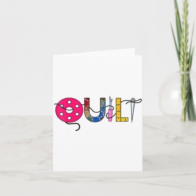Tarjeta Cool Womens Quilt Quilting Sewing Hobby Crafter Gi (Anverso)