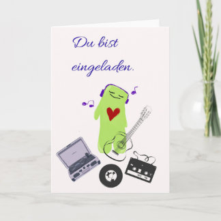 Tarjeta Coole Einladungskarte Du bist eingeladen mit Musik