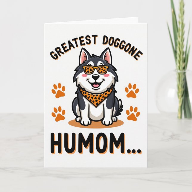 Tarjeta Coolest Dog Humom Ever Card (Anverso)