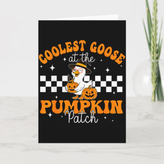 Tarjeta Coolest Goose At The Pumpkin Patch Autumn Fall For