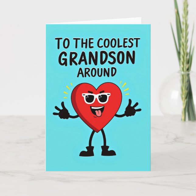 Tarjeta Coolest Grandson Ever Card (Anverso)