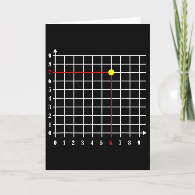Tarjeta Coordenada (6_7) Seis Siete Número Gen Alpha Jerga (Anverso)