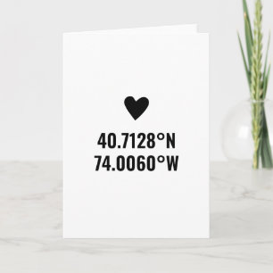 Tarjeta Coordenadas Personalizadas Longitud Latitud San Va