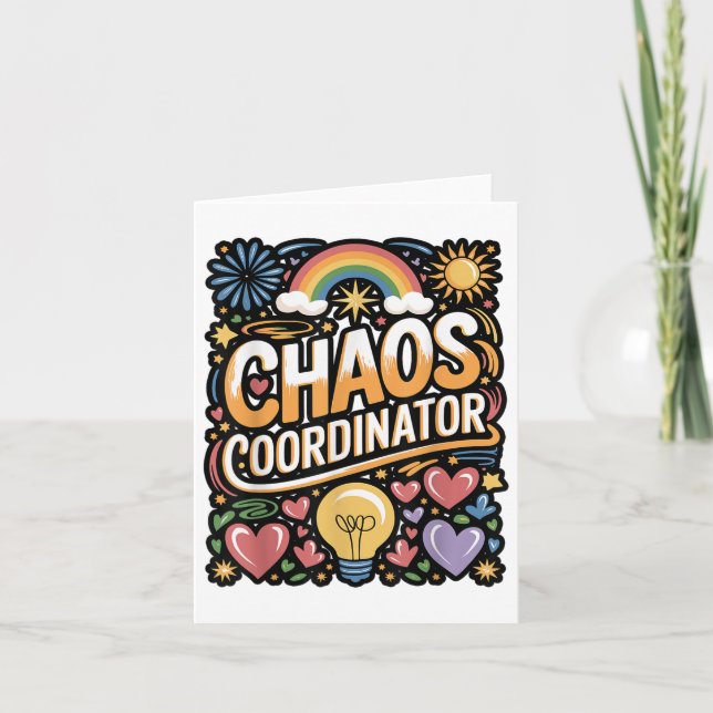 Tarjeta Coordinador de Caos Cita Divertida  (Anverso)