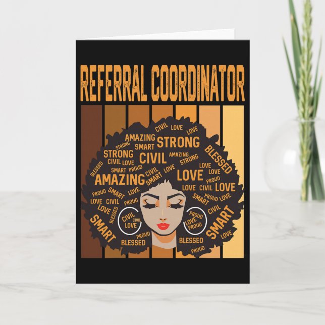 Tarjeta Coordinador de Referidos Poderoso Mes de la Histor (Anverso)