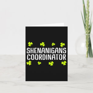 Tarjeta Coordinador de Shenanigans Día de los Patrocinador