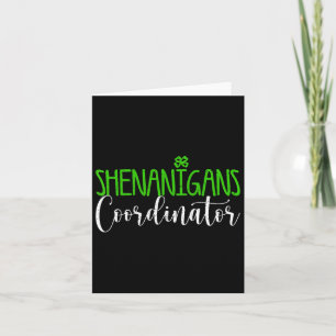 Tarjeta Coordinador de Shenanigans Feliz Día de San Patric