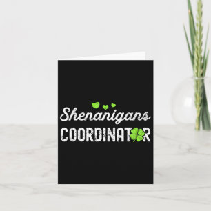 Tarjeta Coordinador de Shenanigans Feliz Día de San Patric