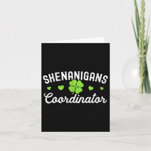 Tarjeta Coordinador de Shenanigans Feliz Día de San Patric