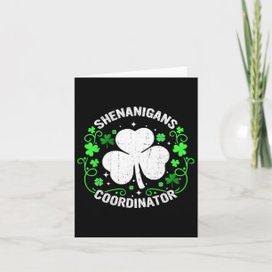 Tarjeta Coordinador de Shenanigans St Patricks Day Vintage