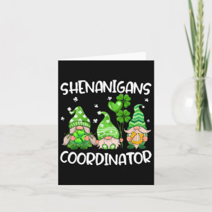 Tarjeta Coordinador de travesuras Gnomo lindo Maestros St 