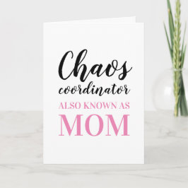 Tarjeta Coordinador del caos también conocido como el Día 