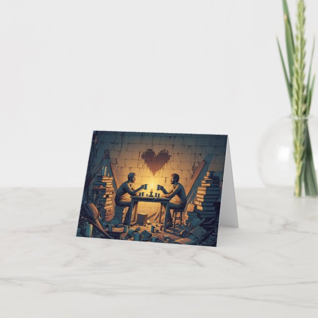 Tarjeta Copa de amor por la luz de las velas (Anverso)