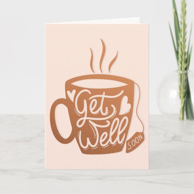 Tarjeta Copa de café con tipografía (Anverso)