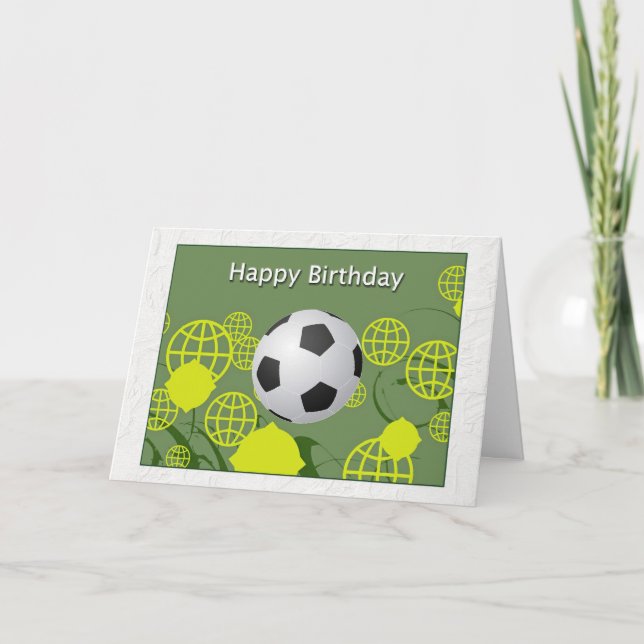 Tarjeta Copa Mundial de Fútbol Feliz Cumpleaños (Anverso)