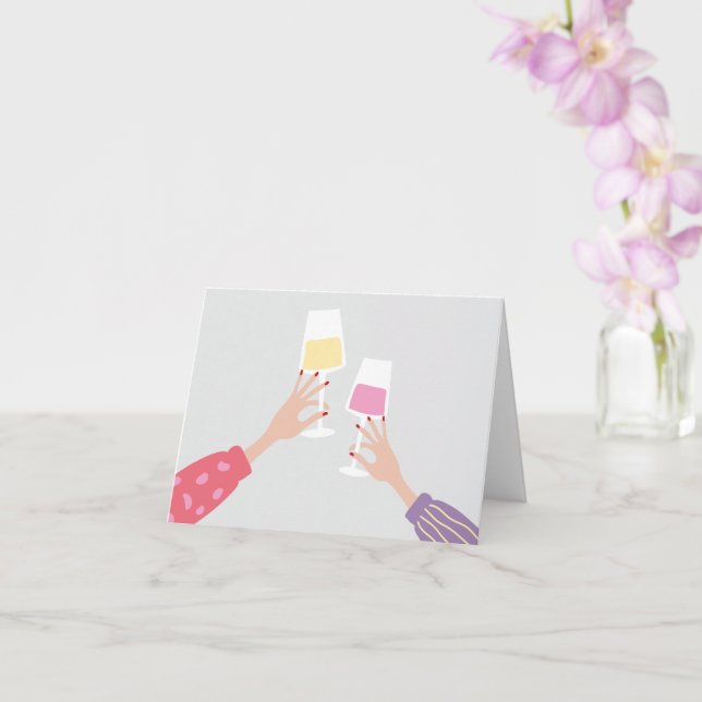 Tarjeta Copa para brindis (Orquídea)