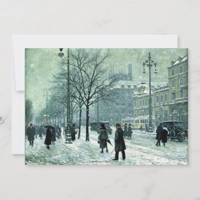 Tarjeta Copenhague por Paul Fischer (Anverso)