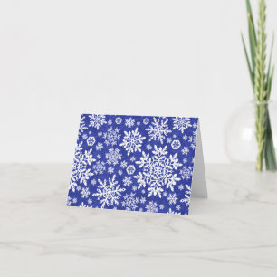Tarjeta Copia de Copos de Nieve Blancos Elegantes (Mediano