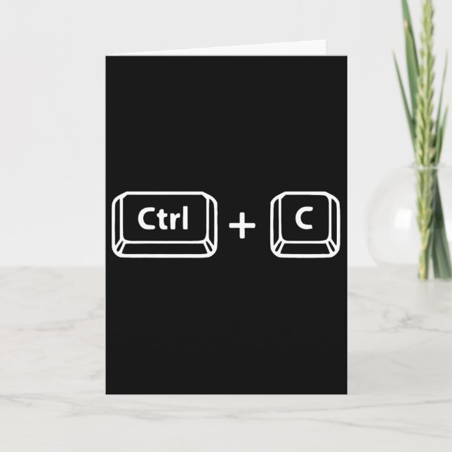 Tarjeta Copiar Pegar Ctrl C Ctrl V Papá Hijo Feliz Día del (Anverso)
