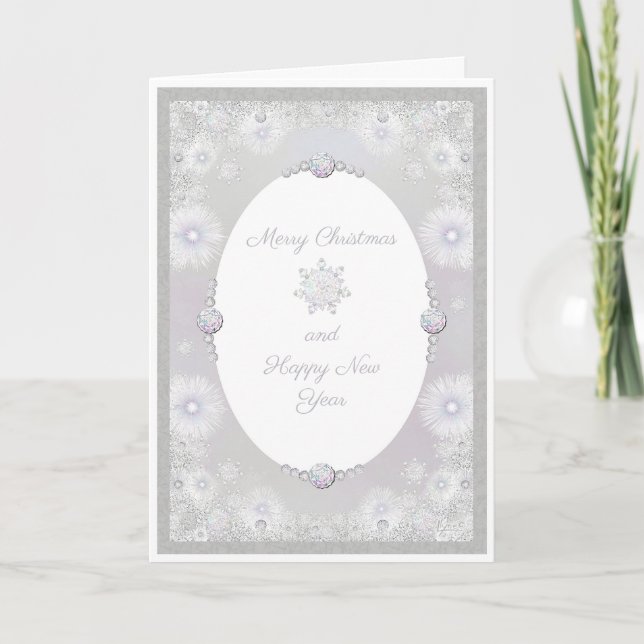 Tarjeta Copo de nieve blanco (Anverso)